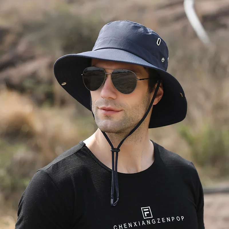 New arrival Outdoor UV Protection Sun Hats Couples Light String Bucket Fishing Bucket Hat