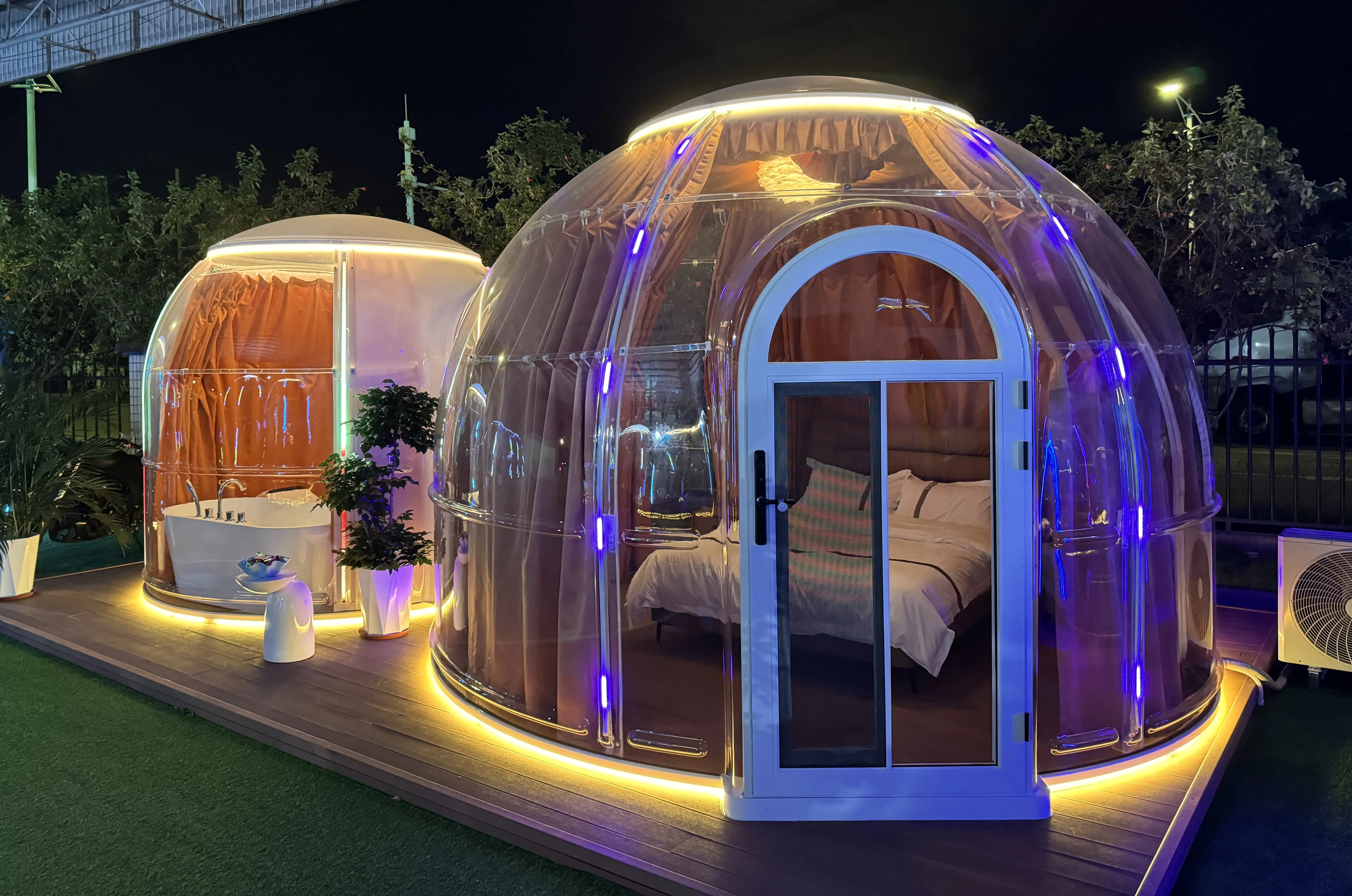 New Design Hotel Luxury Igloo Dome House Outdoor Transparent Glamping Dome Tent Geodesic Domes For Sale