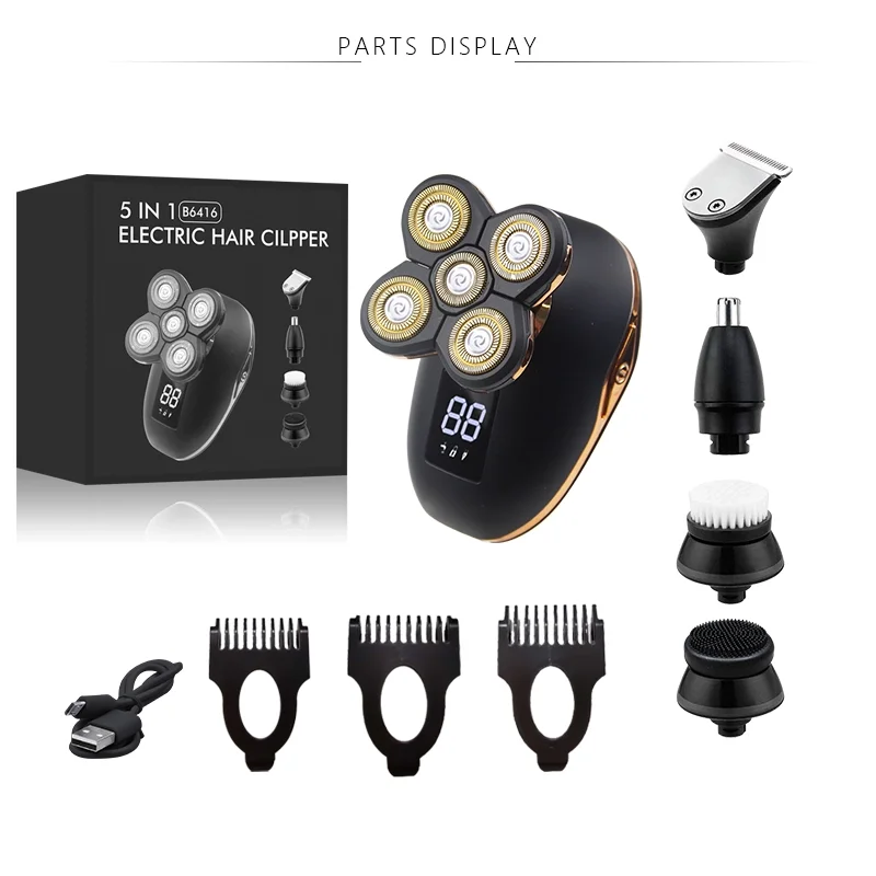 2020 Newest 4 Heads Men Professional Hair Clippers Electric Hair Removal Machine Hair Cut Machine