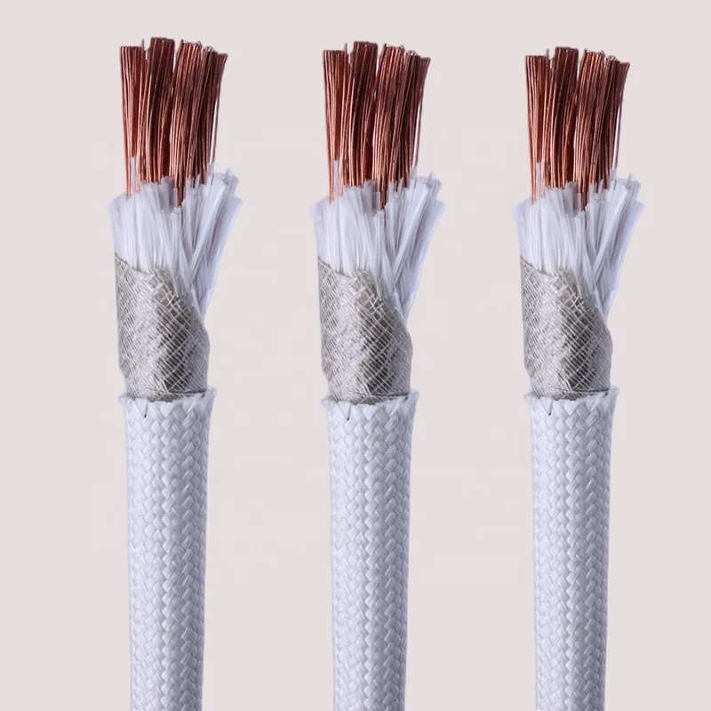 500C Pure Copper Mica wire Heat resist cable fiberglass braided wire high temperature heater wire for extruder plastic machine