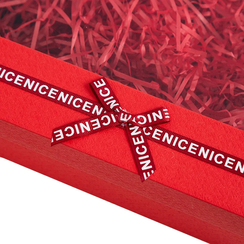 New Style Custom Luxury Lid And Base Gift Box With Window Perfume Box With Bow Gift Paper Box For Clothes Cosmetic