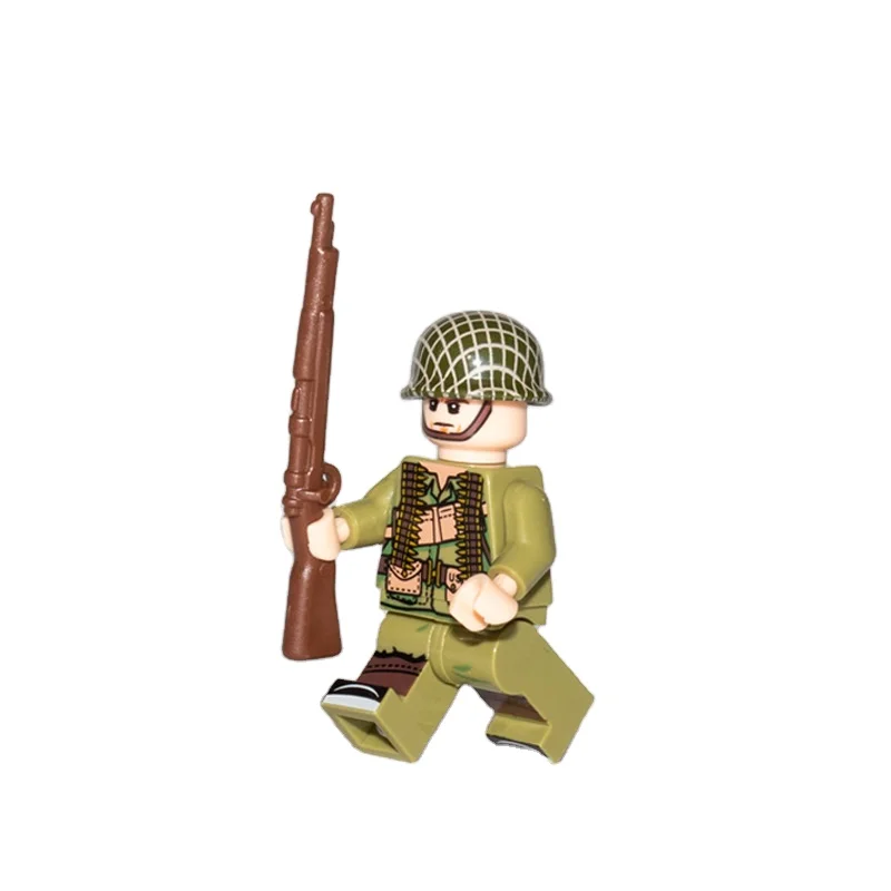 Man Grenade Gun Weapon Assembled Puzzle kids Boy Toys Military Building Blocks World War II Series Soldier