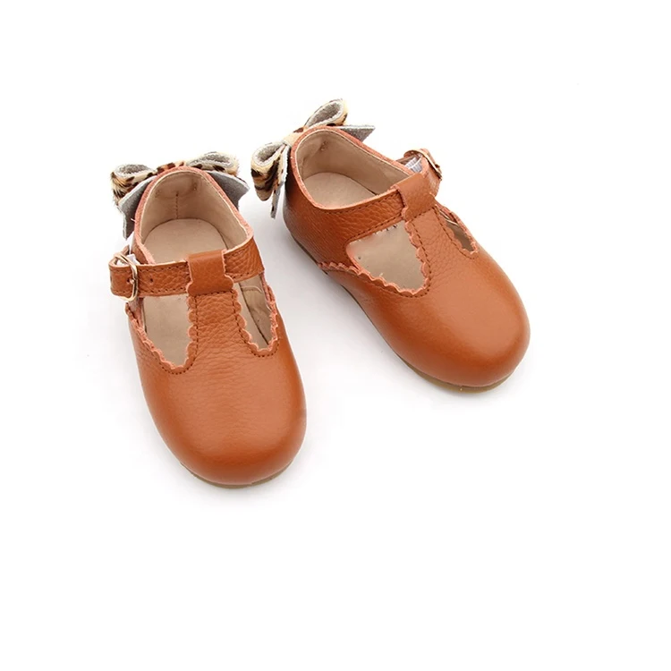  Cheap Price Fur Leather Custom Non Slip Baby Shoes Dress For