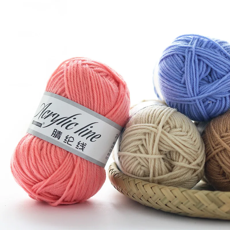Wholesale Crochet Hook Weave Hand Knitting Soft Cotton Yarn DIY Scarf Sewing Supplies Acrylic Line Wool Yarn Thread