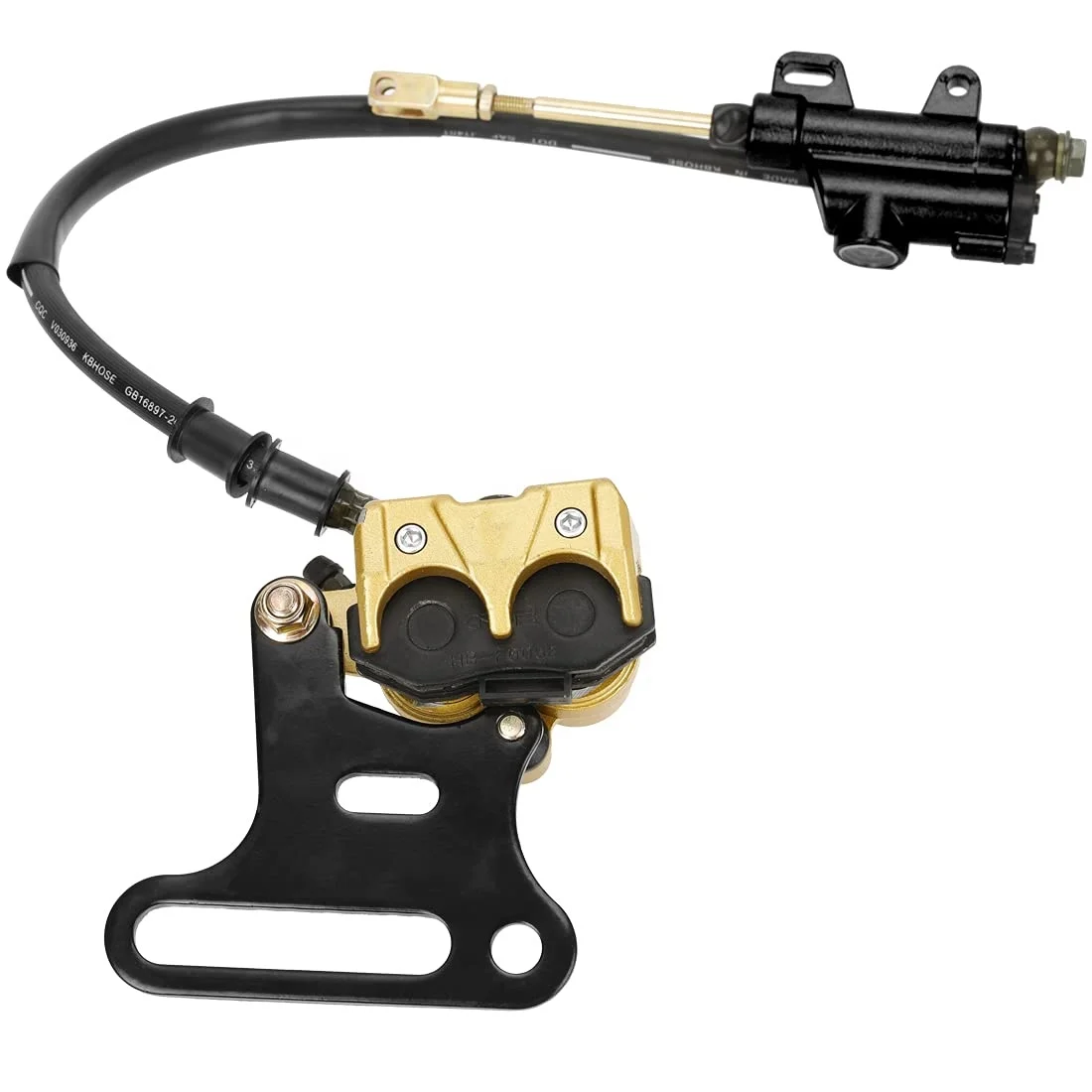 HIAORS Rear Foot Disc Hydraulic Brake Master Cylinder Caliper Assembly for 70 90cc 110cc 125cc 140cc 150cc Chinese Pit Dirt Bike