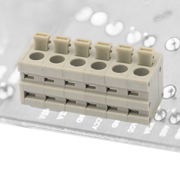 5.0mm pitch PCB spring screwless terminal block for V/T type 211V-5.0