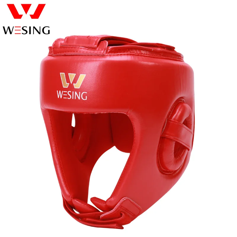 Wesing High Quality Custom Boxing Headgear Blue Red Top Ten Model Head Guard Boxing