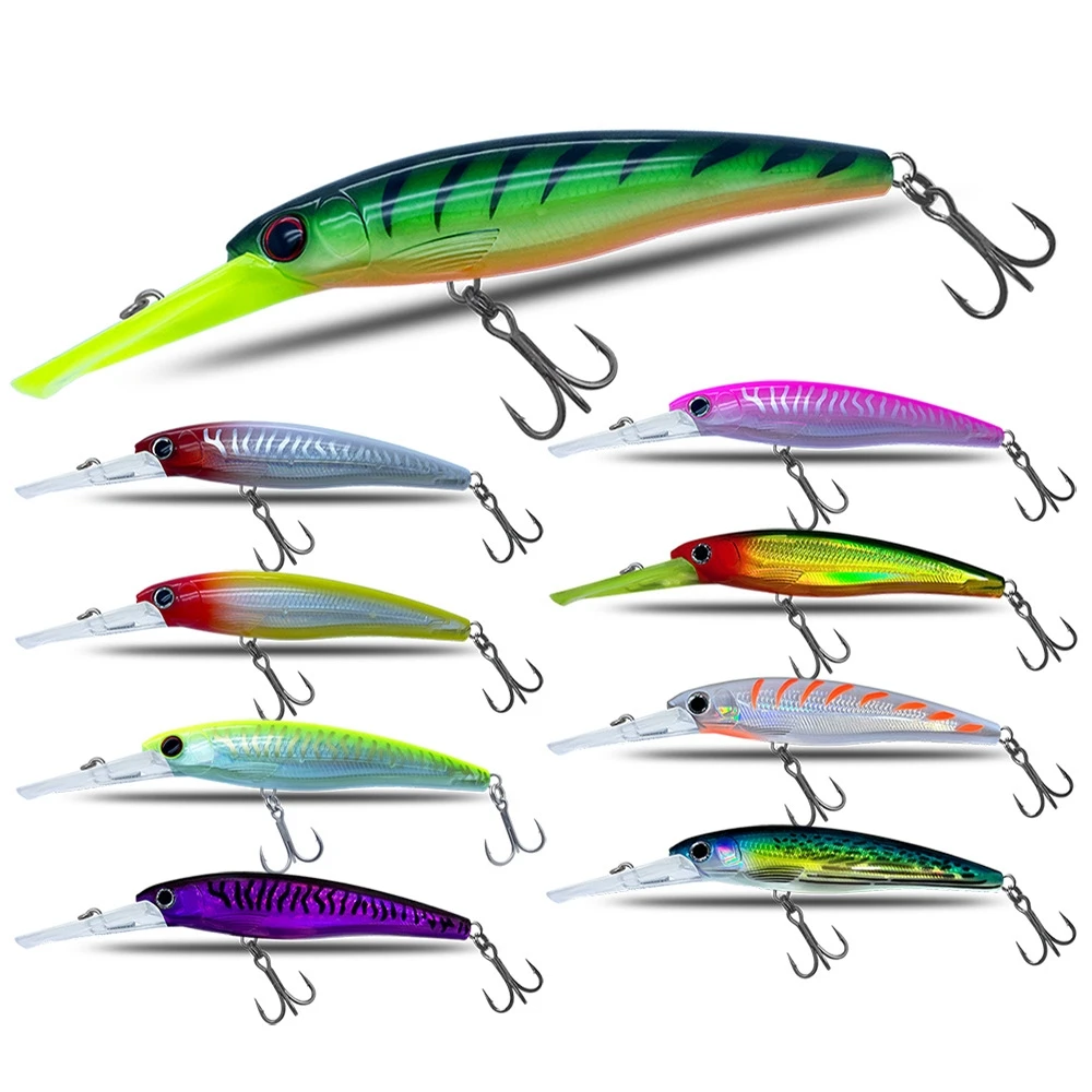 New 14cm 16cm 18cm Big Game Sinking Minnow Deep Sea Trolling Fishing Lure Artificial Bass Tuna Swim Bait Wobbler With BKK Hooks