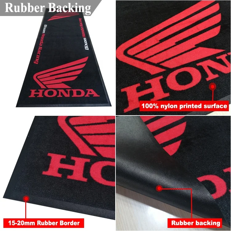 Custom Printed Rubber Pit Mat Motorcycle Garage Mats