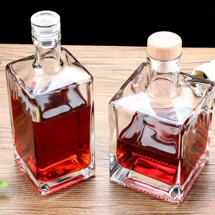 custom fruit wine high-grade self-brewing gift bottle 500ml 700ml spirits liquor gin vodka brandy whisky  glass bottle