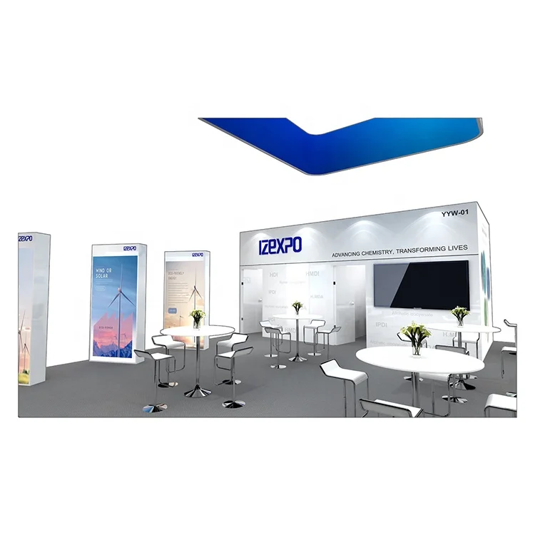 Izexpo Quick Setup Booth Trade Show Stand Exhibition Booth Factory Lightbox Display Wooden Modular Photo Exhibition Booth Stand