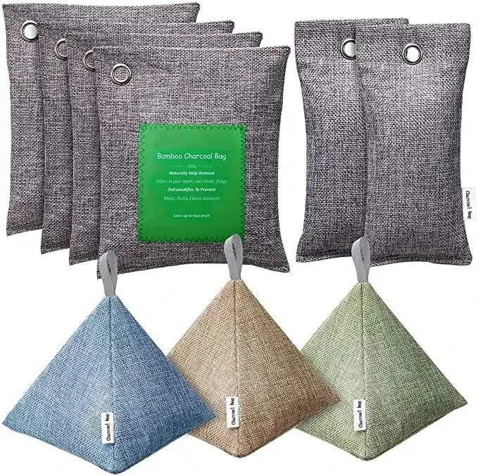 Custom Natural Bamboo Charcoal Bag Activated Carbon Air Purifying Smell Remover Bag Manufacturers  For Home Kitchen Use