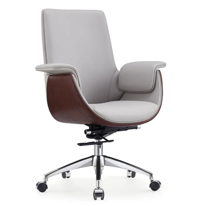 White classic office chair ergonomic design rolling chair leather executive chair for sale