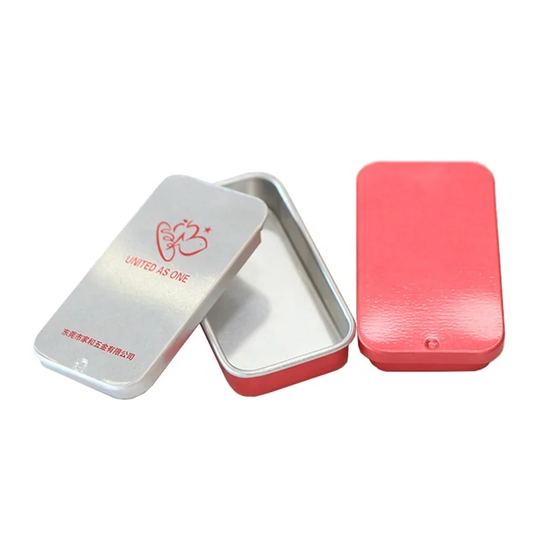 Lipstick Storage Box Portable Push-Pull Solid Aromatherapy Metal Sliding Tin Metal Boxes Mints