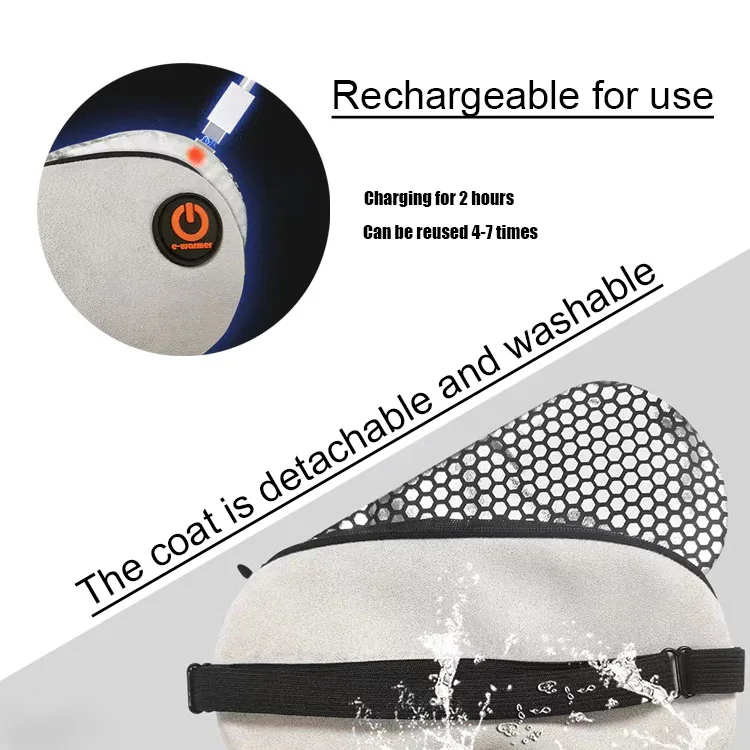 Removable and washable wireless steam hot compress eye mask, battery storage USB charging heating lithium battery