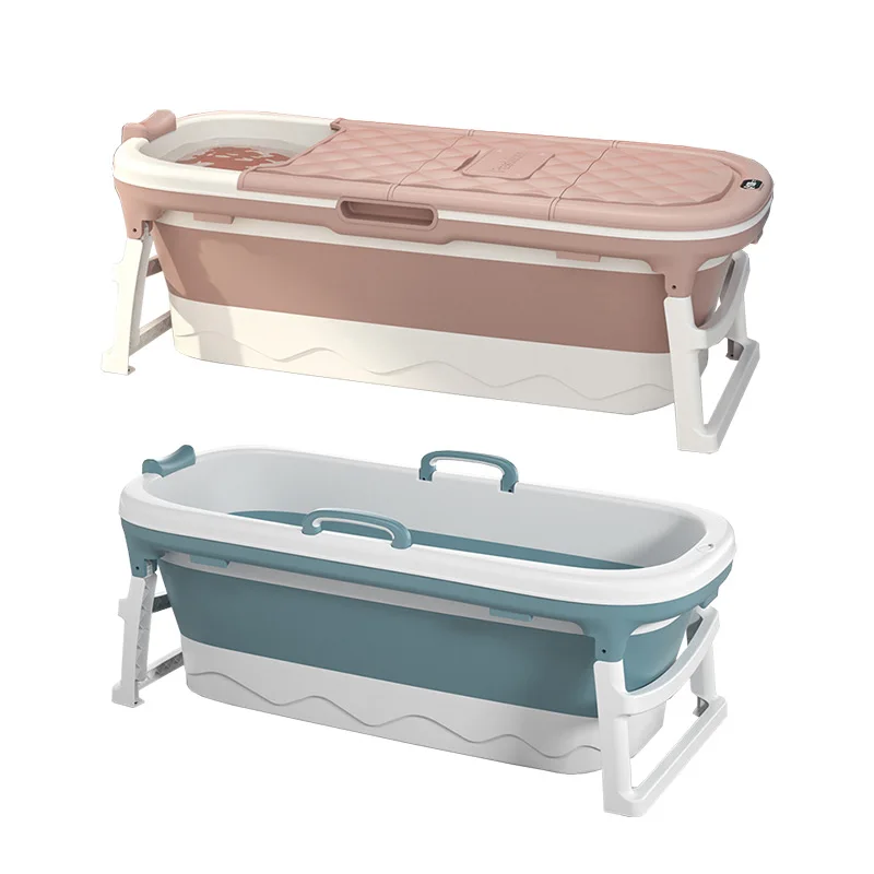 Freestanding Bathroom Folding Portable Plastic Adult Baby Movable Foldable Bath Tub Bathtub