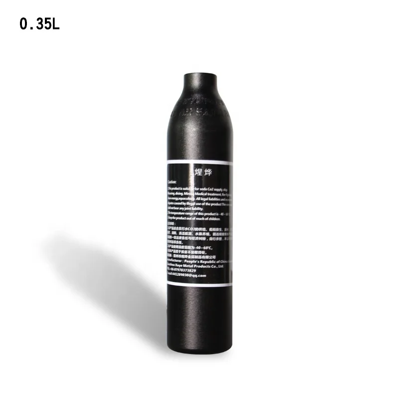 factory high quality 30MPA 4500psi 300bar high pressure aluminum paintball cylinder 0.35L