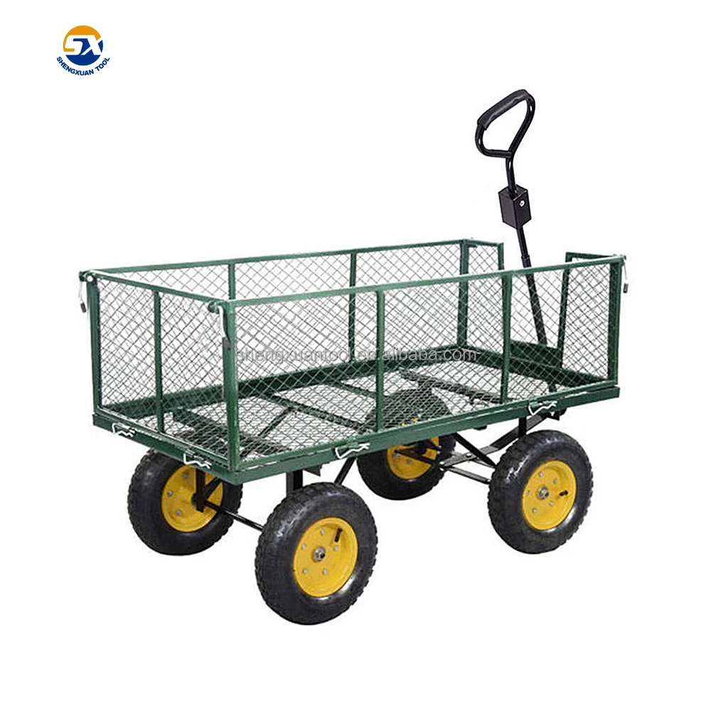 steel mesh garden use four wheels cart TC1840 series
