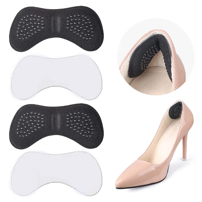 Soft Foam Insoles High Shoes Pad Insert  Holes Anti Slip Abrasion Shoes Heel Sticker Adjustable Half-Size Heel Patch