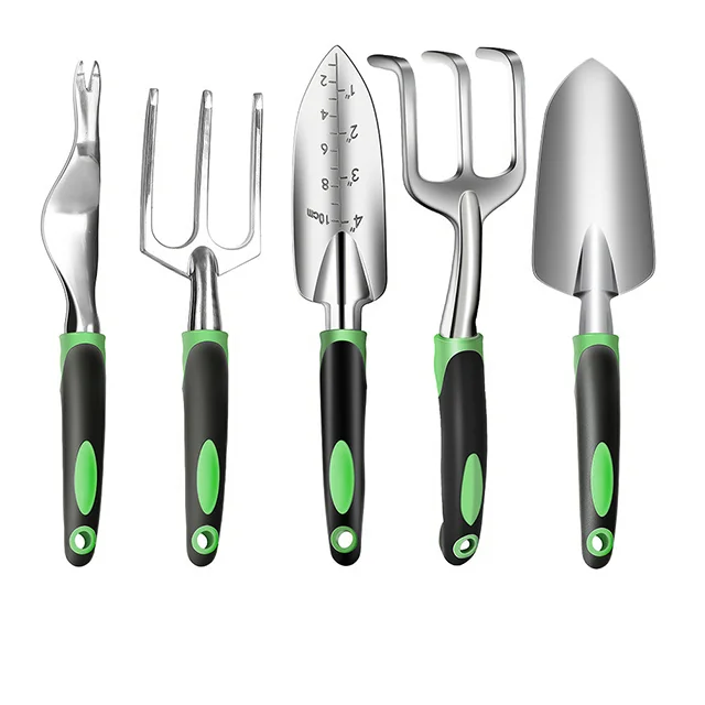 Lexia 9pcs Aluminum Alloy Durable Hand Tools Shovel Trowel Rake Gardening Tools Kit
