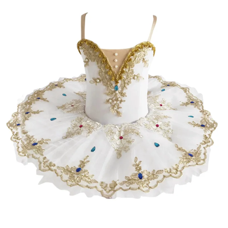 Factory Custom Costume Dresses Ballet Tutu White Snow Dance Costumes For Girls
