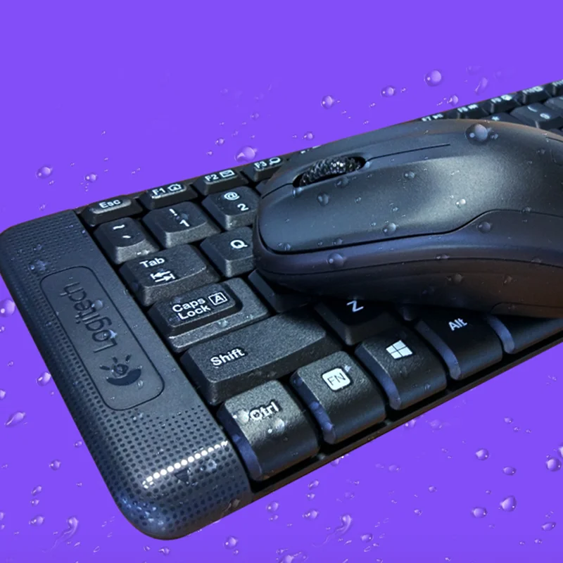 Logitech Mk220 2.4ghz Super Slim Wireless Keyboard And Mouse Combo For Office Desktop Gift Set