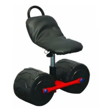 Adjustable seat rolling garden cart outdoor gardening planting trolley steady