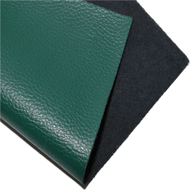 High Quality Dark Green Coarse Lychee Pattern Environmental Friendly PU Leather Anti-Mildew Dinner Chair Cushion Restaurant Mat