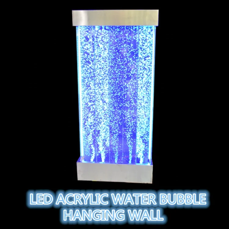 
modern home furniture glowing led water wall hanging bubble fountain on partition wall 