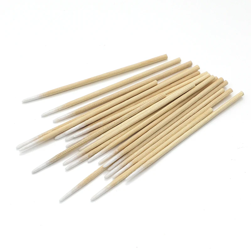 Professional Disposable 50/100 Pcs/Bag Makeup Beauty Extension Stick Bud Applicator Tip Pointed Tattoo Cotton Wooden Swab Bamboo