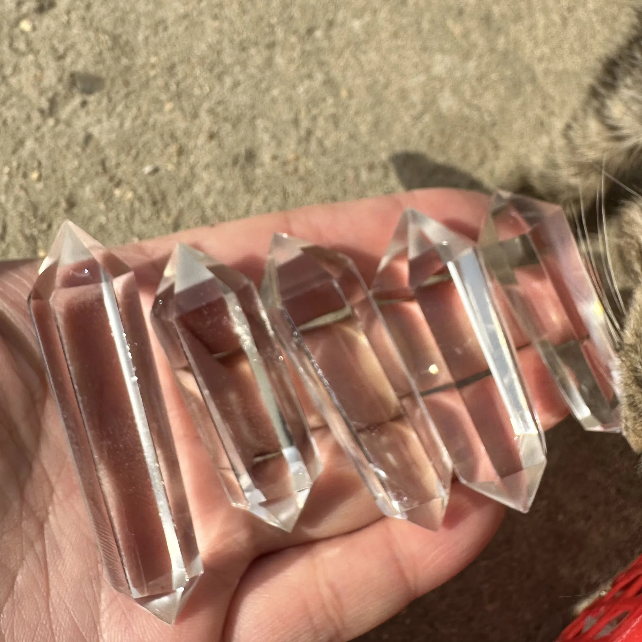 High Quality Clear Quartz Crystal Wand Tower Feng Shui Style Natural Transparent Double Point Terminated Stone Spiritual Decor