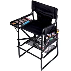 Unique Design Durable Salon Chair Beauty Aluminum Frame With Tray Folding Makeup Chair