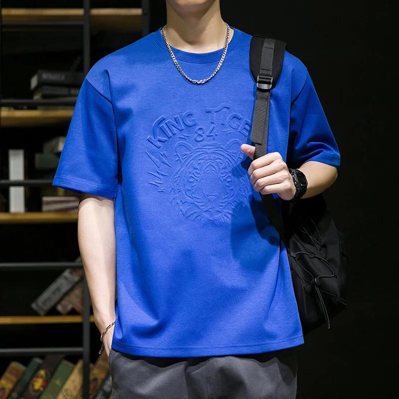 wholesale High Quality Factory Price Embossed Logo T shirt 100% Cotton Custom Men Tshirt