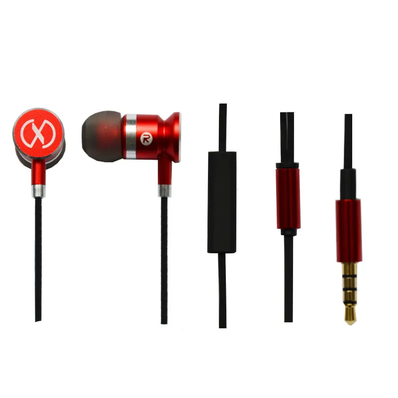 
Metal In ear Wired Earbuds Earphones with MIC for Mobile Phone 