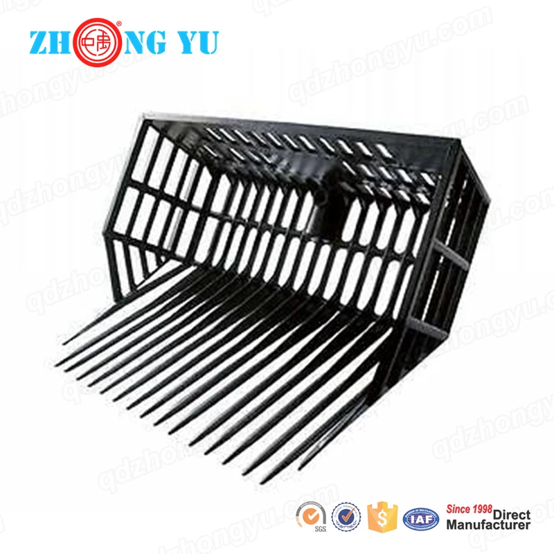 Heavy-Duty 17-Tine Garden Snow Fork Flexible Plastic Hay and Manure Pitch Fork with Durable Construction