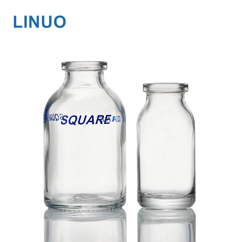 7ml 10ml 15ml 20ml 30ml 50ml 100ml Shandong LINUO Pharmaceutical Type 1 Moulded Glass Injection and Infusion Vials