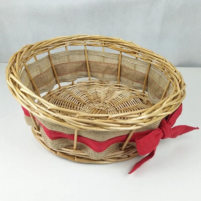 Factory hot sale Christmas willow gift basket