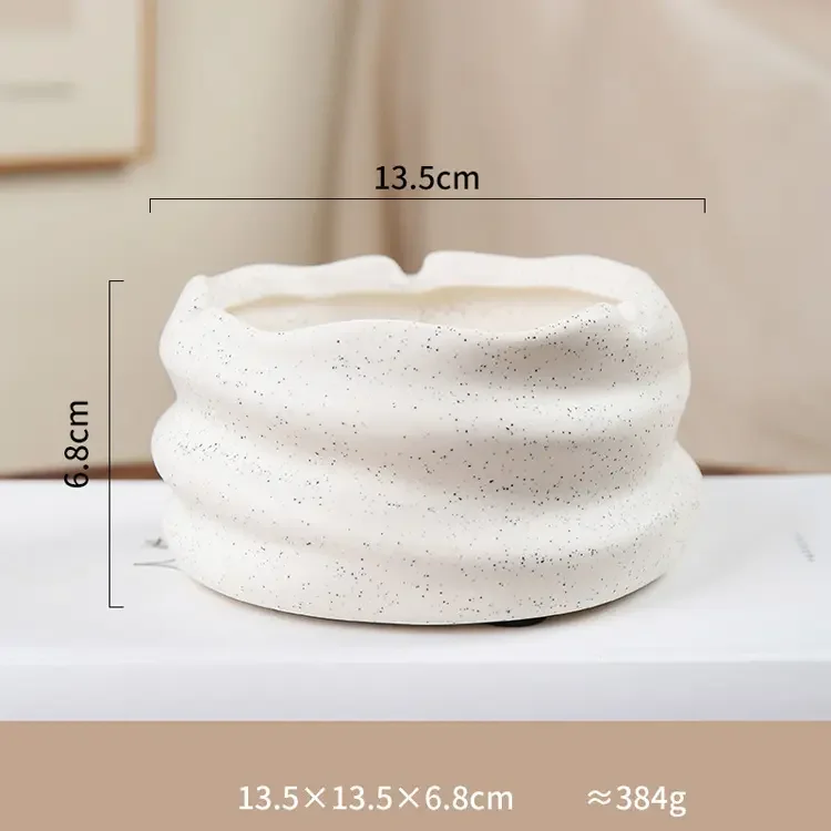 wholesale white cigar custom logo porcelain stoneware hotel office ash tray handmade ceramic ashtray