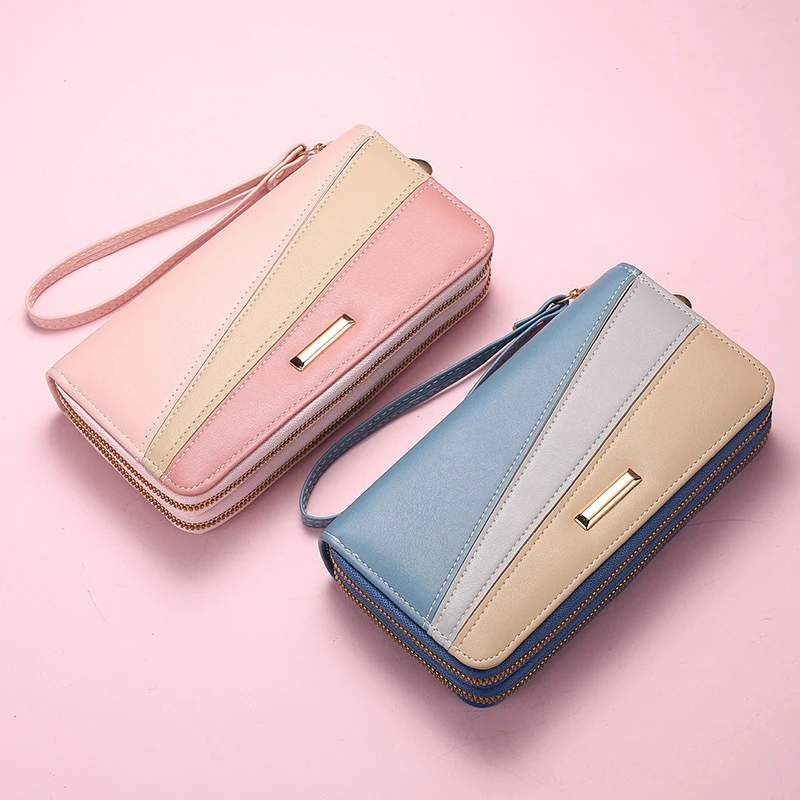 Leather Women Wallets Long Zipper Wallet Ladies Clutch Bag Purse 2021 New Female Luxury Purses