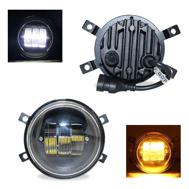 Set of LED fog/driving lights 60W for Renault Logan For Lada Vesta For Land Rover Defender 110 For Ford Focus 2 Restyling Fusion