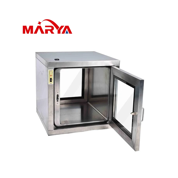 Marya GMP Grade 304 Stainless Steel Dynamic Pass Box, H14 HEPA Filter, Electro-Magnetic Interlock System.