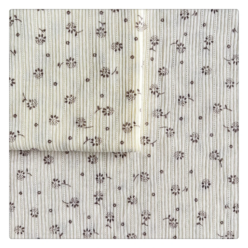 4x3 rib fabric 150D 220gsm knit ribbing fabric for sweatshirts textiles customized printed fabric for women clothing