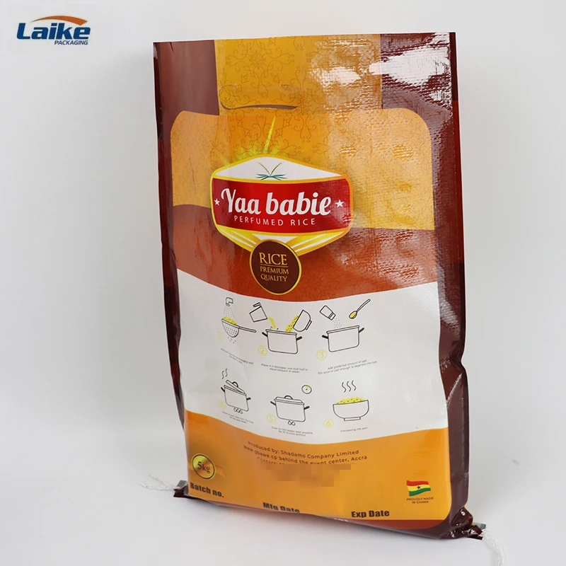 New 5KG 10KG 20KG 25KG 50KG Plastic PP Woven Sack Bag Laminated for Rice Corn Grain Wheat Flour Sand Fertilizer Soil  Packing