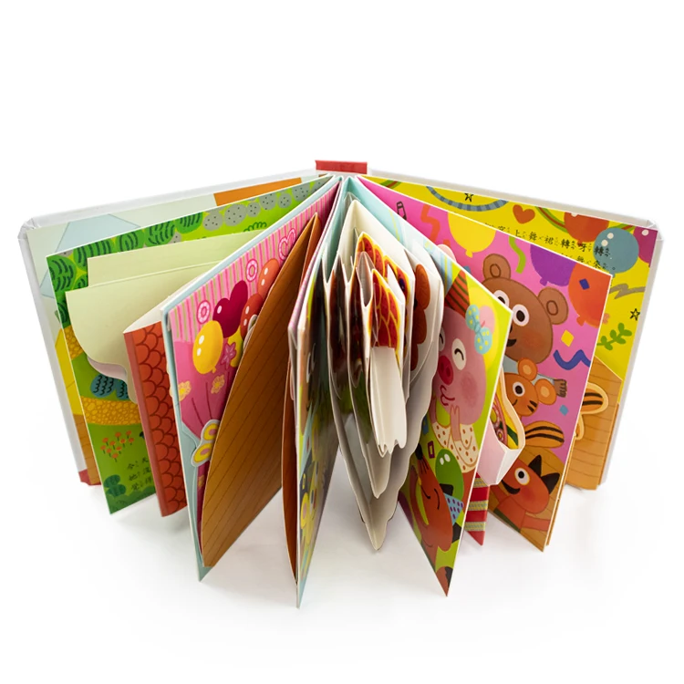 Wholesale custom Pop-up board story book Birthday Party Theme book children educational learning and reading factory