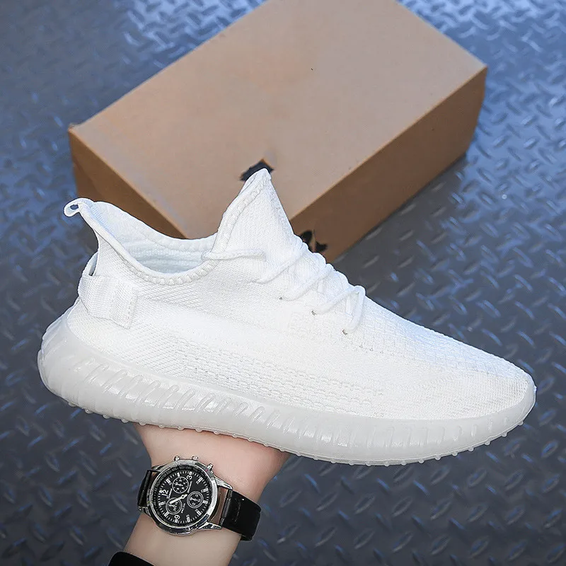 2022 new Stylish Breathable Casual Shoes Unisex Mesh Fly Knit Fashion Runner ladies Sneakers Running Sports Shoes For Men Women