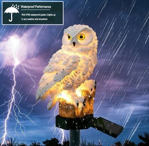 Support ODM/OEM Customize Solar Lights Outdoor Garden Lamp Waterproof Owl Solar Power Light Lamp