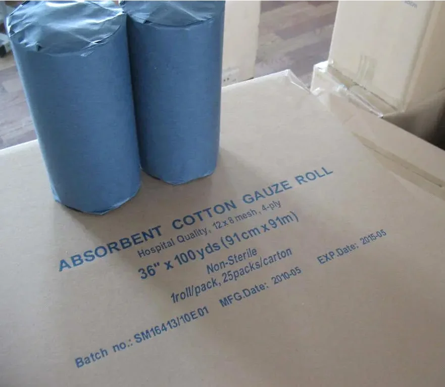 
Factory Direct Selling 100% Natural Cotton High Absorbent Medical Cotton Gauze Roll, Breathable White Gauze Bandages, 