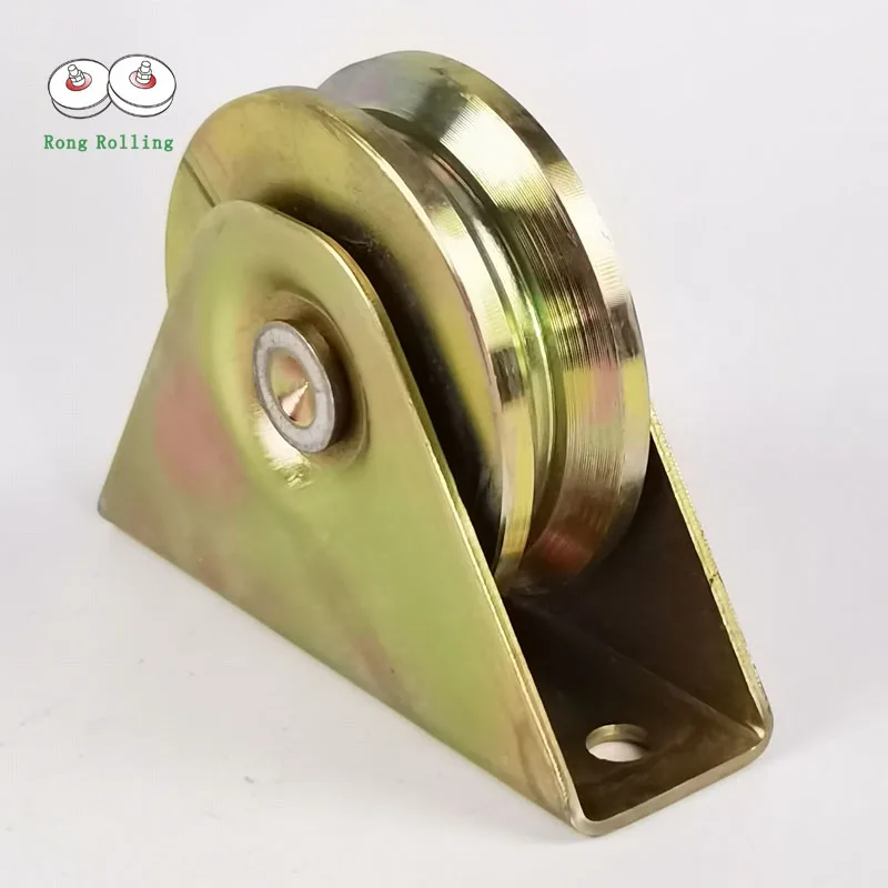 Y-groove sliding gate rollers with outer support,groove door wheel,sliding door pulley,steel door v groove track