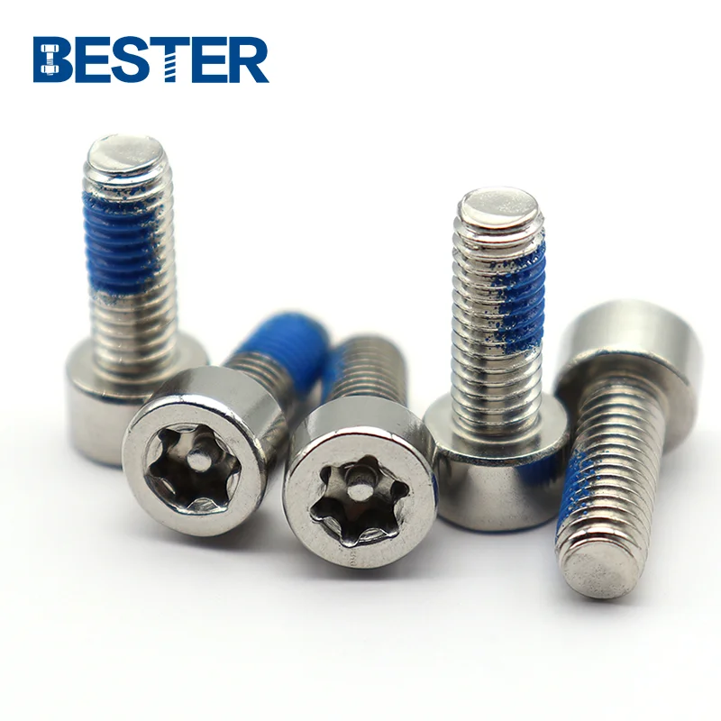 Customized DIN912 Stainless steel 304 316 6 lobes torx hex socket pin anti theft security screw