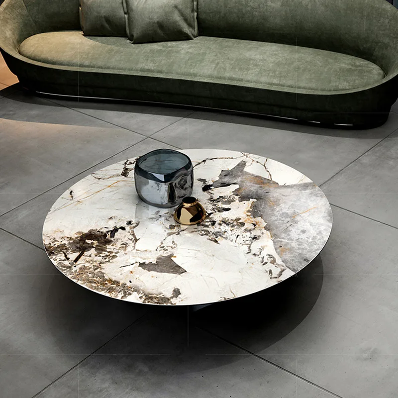 Durable Using European Style Luxury Coffee Table Modern Round Metal Coffee Table For Home Bar